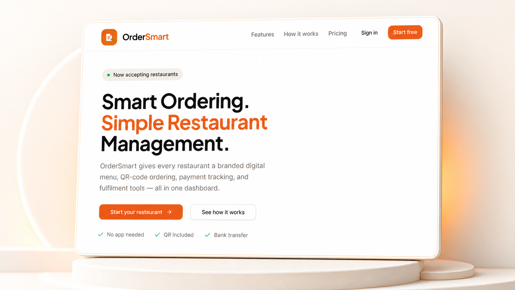 Order Smart interface